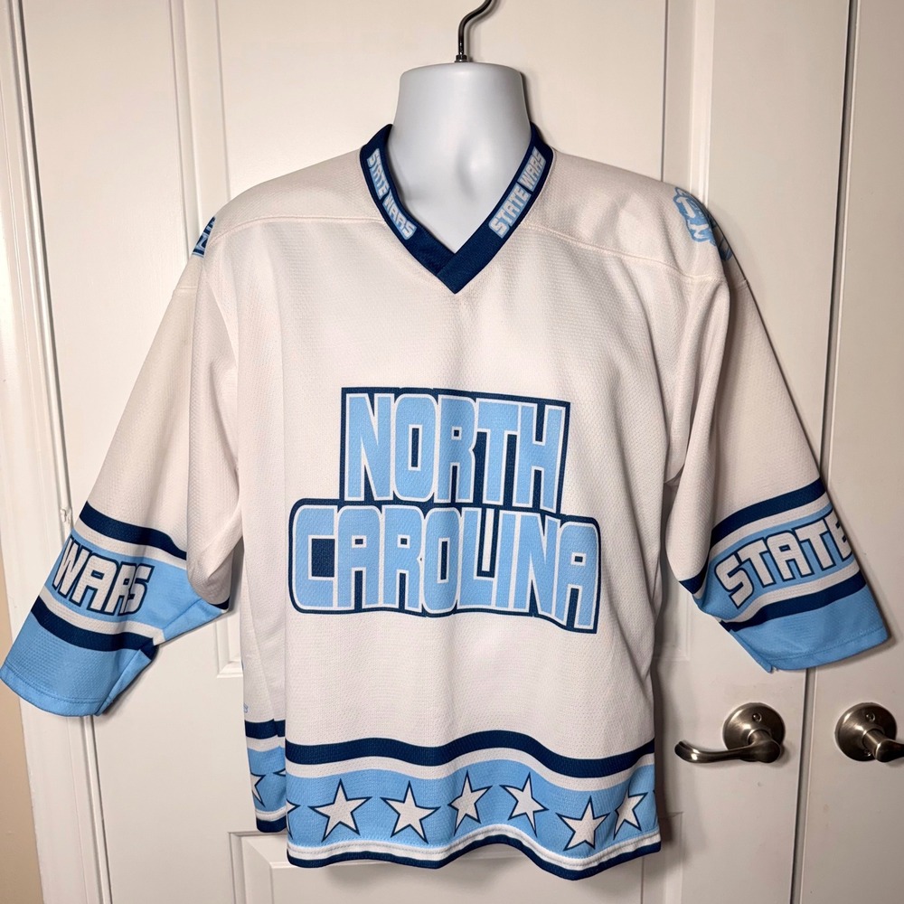 Vintage Projoy NC State Wars Hockey Jersey Romel 11 White Youth Large 2005